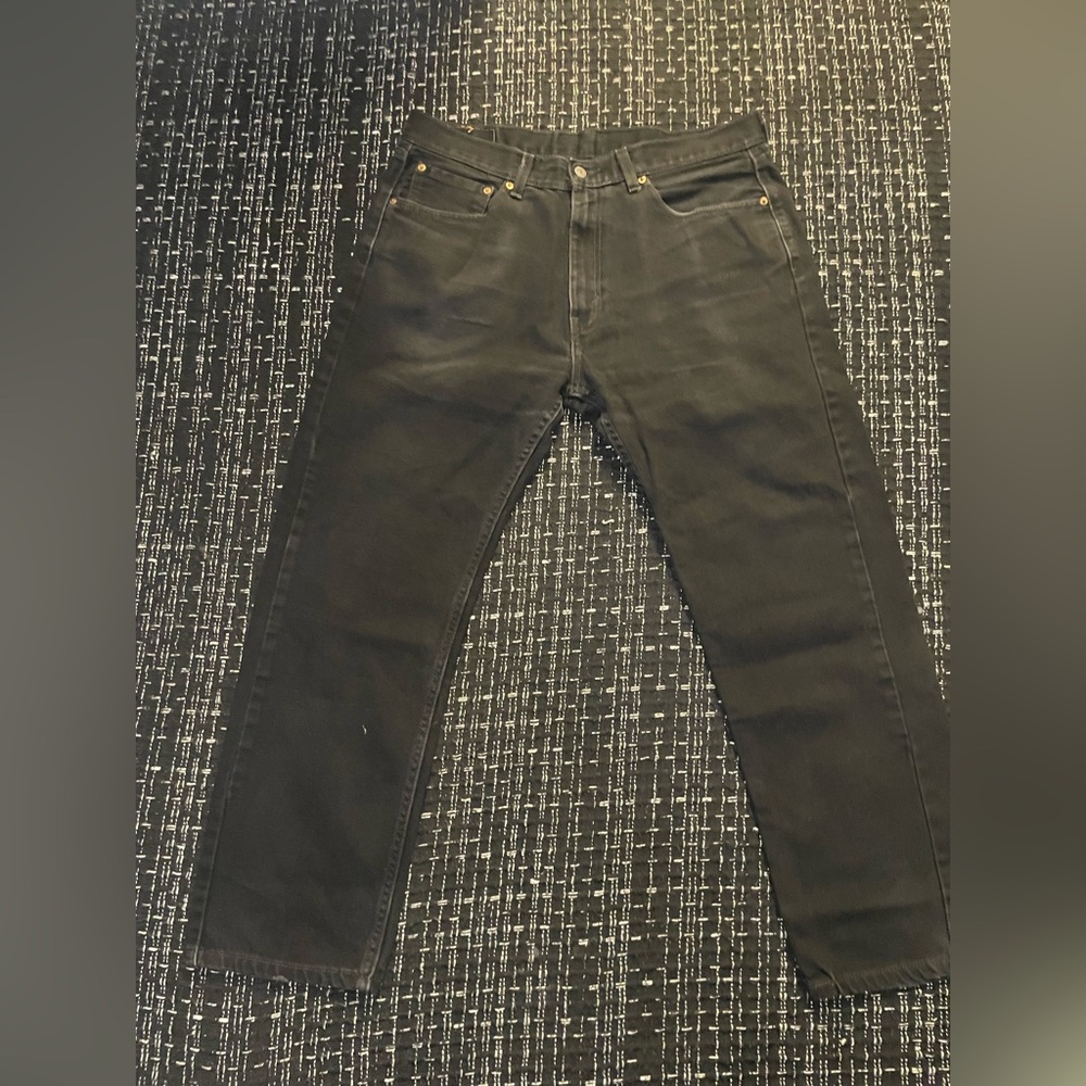 Levi's Men's Dark Black Straight Jeans